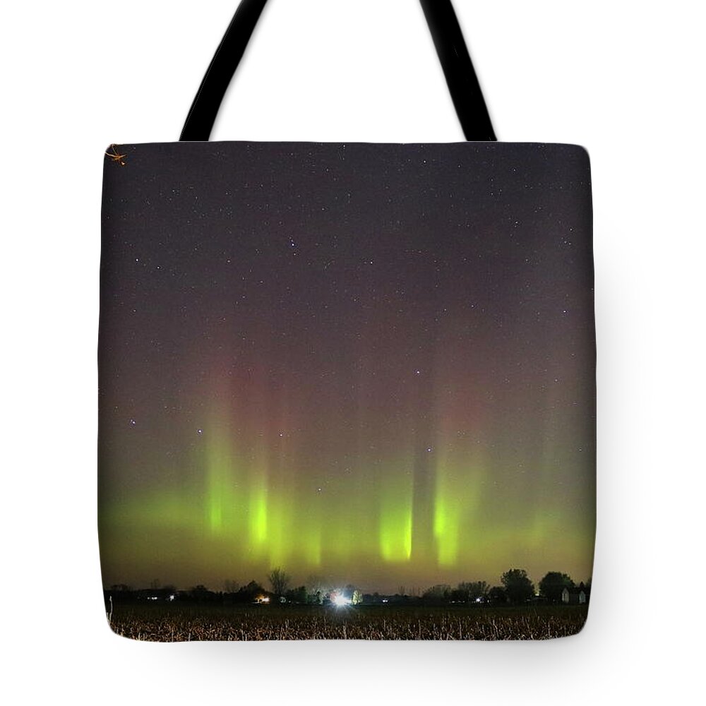 Northern Tote Bag featuring the photograph Northern Lights #1 by Erick Schmidt
