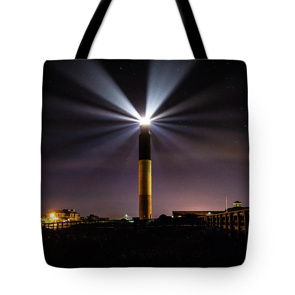 Oak Island Tote Bag featuring the photograph Oak Island Lighthouse by Nick Noble