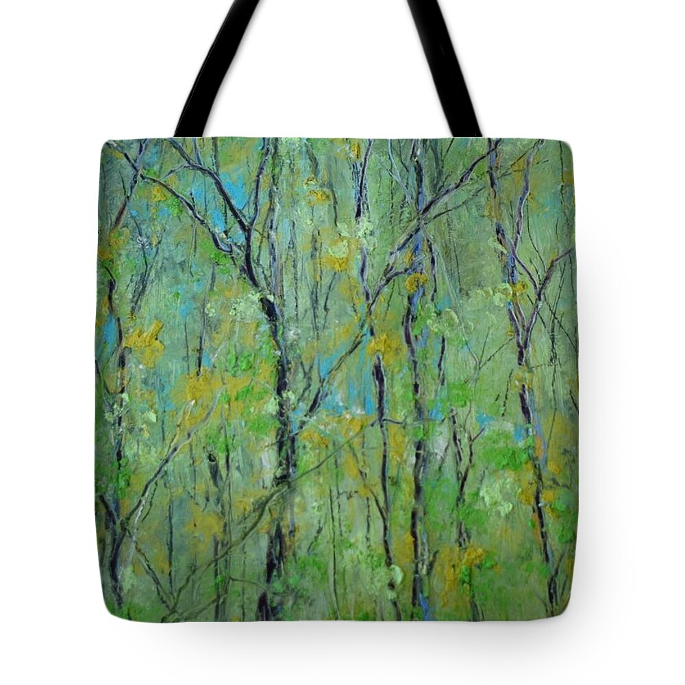 2916 Tote Bag featuring the painting Awakening of Spring by Robin Miller-Bookhout
