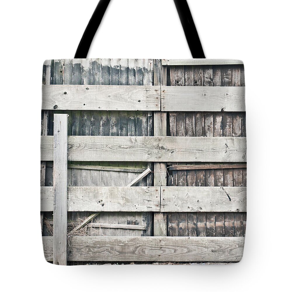 Architecture Tote Bag featuring the photograph Old fence #1 by Tom Gowanlock