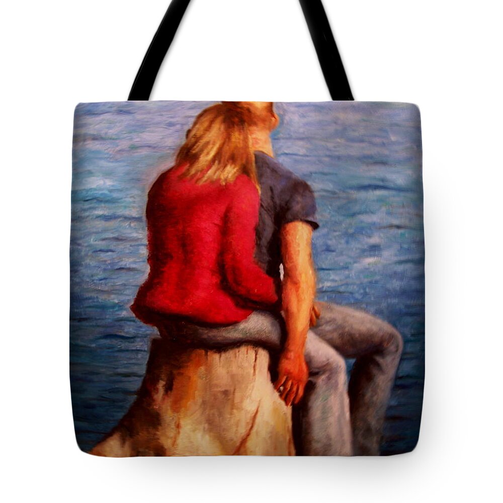 Print Tote Bag featuring the painting Oneness by Ashlee Trcka