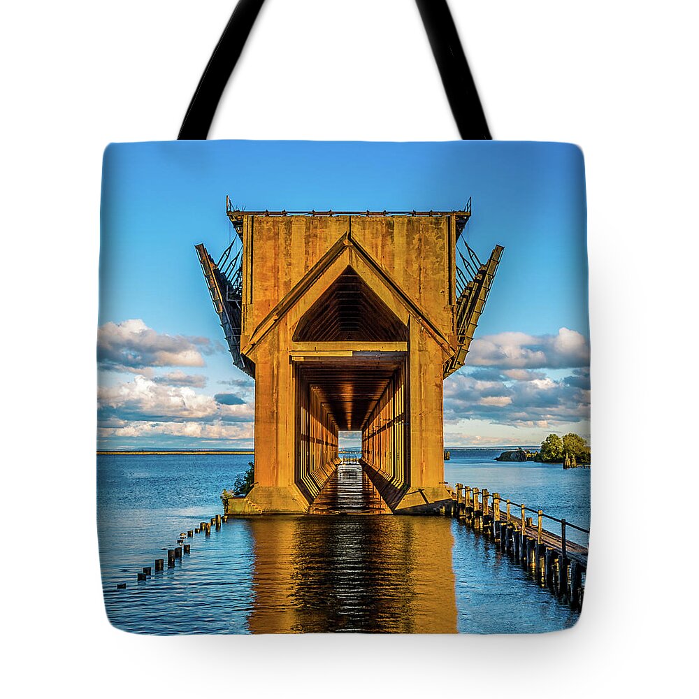 Ore Dock Tote Bag featuring the photograph Ore Dock -2 by Joe Holley