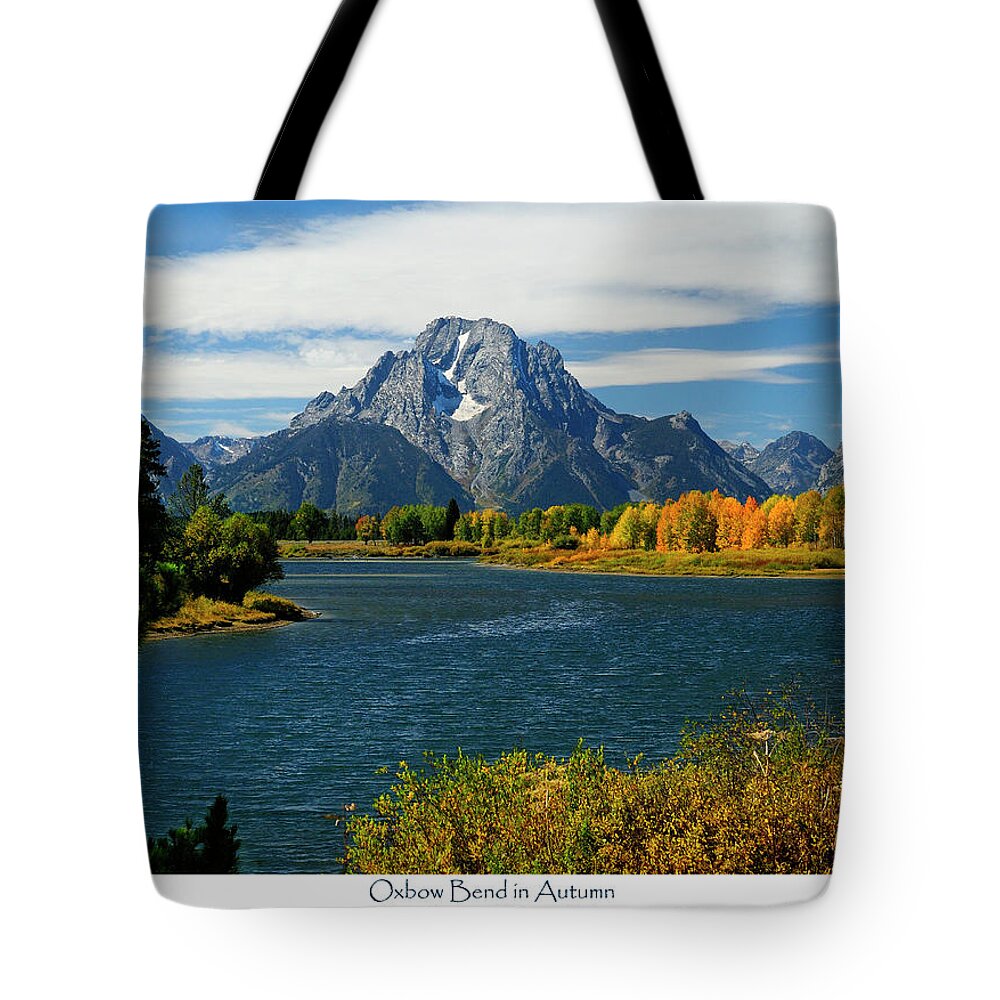 Mt. Moran Tote Bag featuring the photograph Oxbow Bend In Autumn #1 by Greg Norrell