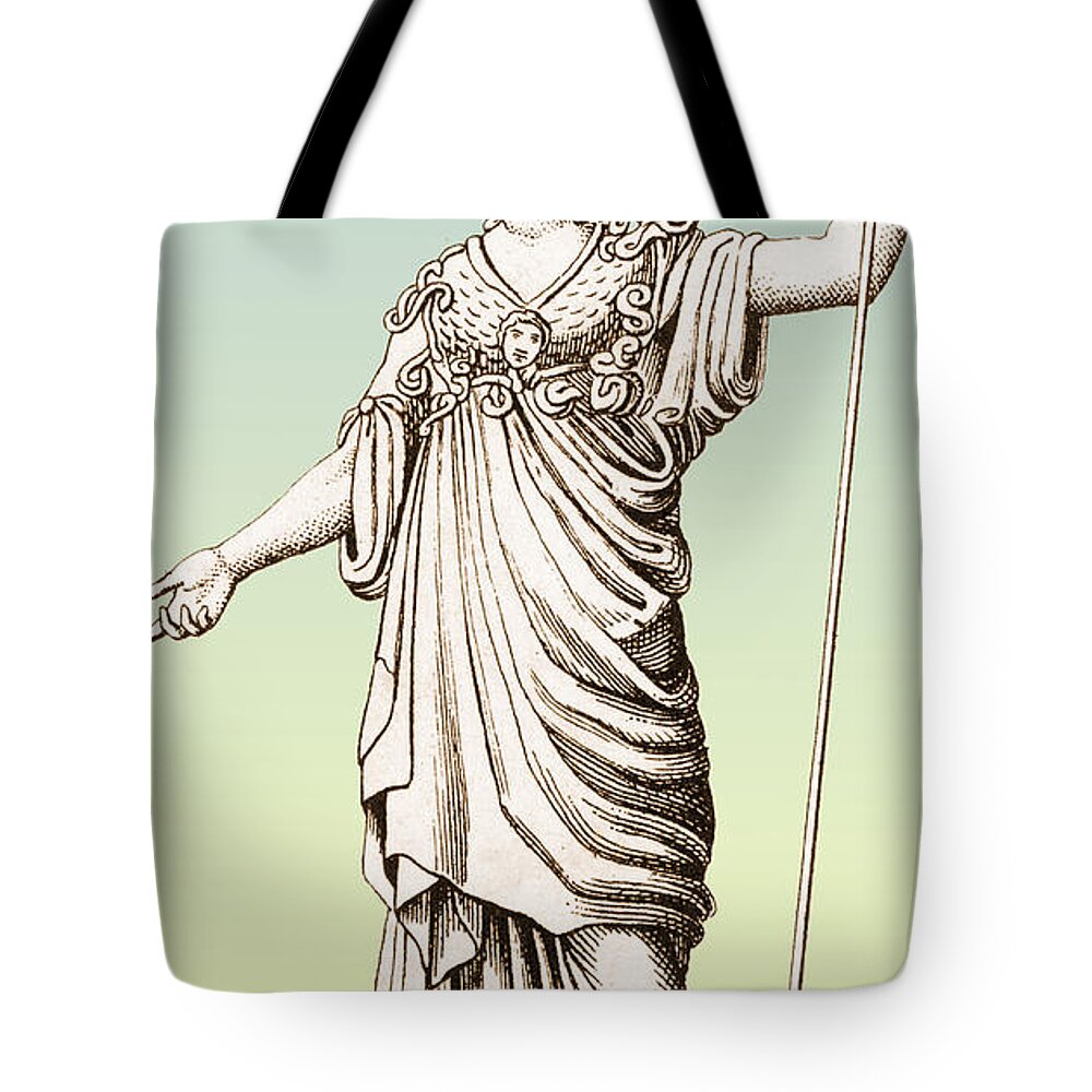 Greek Tote Bag featuring the photograph Pallas, Greek Goddess #1 by Photo Researchers