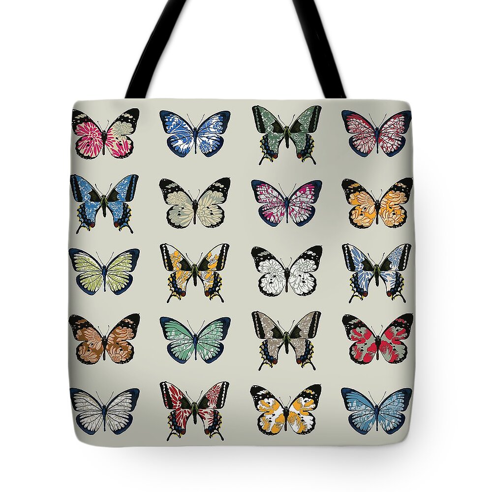 Butterfly Tote Bag featuring the digital art Papillon by Sarah Hough