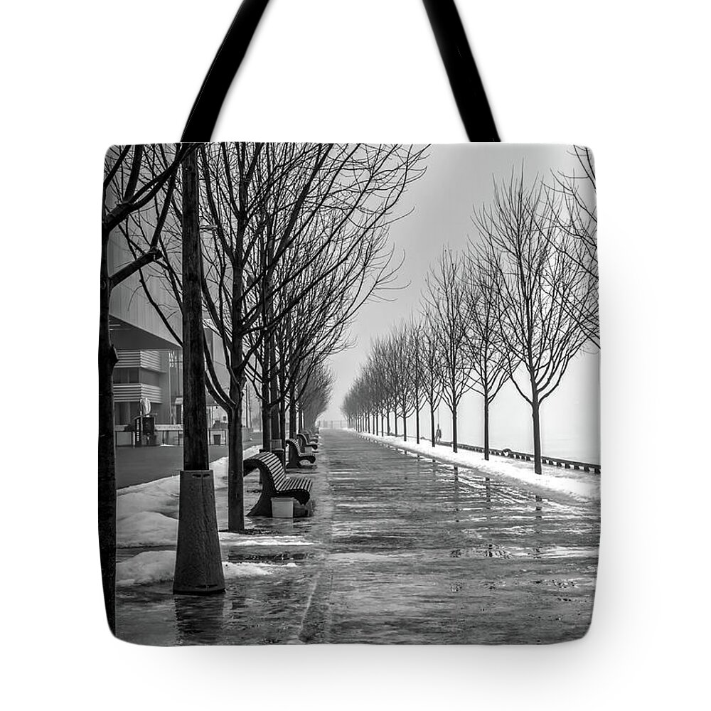 Sugar Beach Tote Bag featuring the photograph Path Through Fog #3 by Nicky Jameson