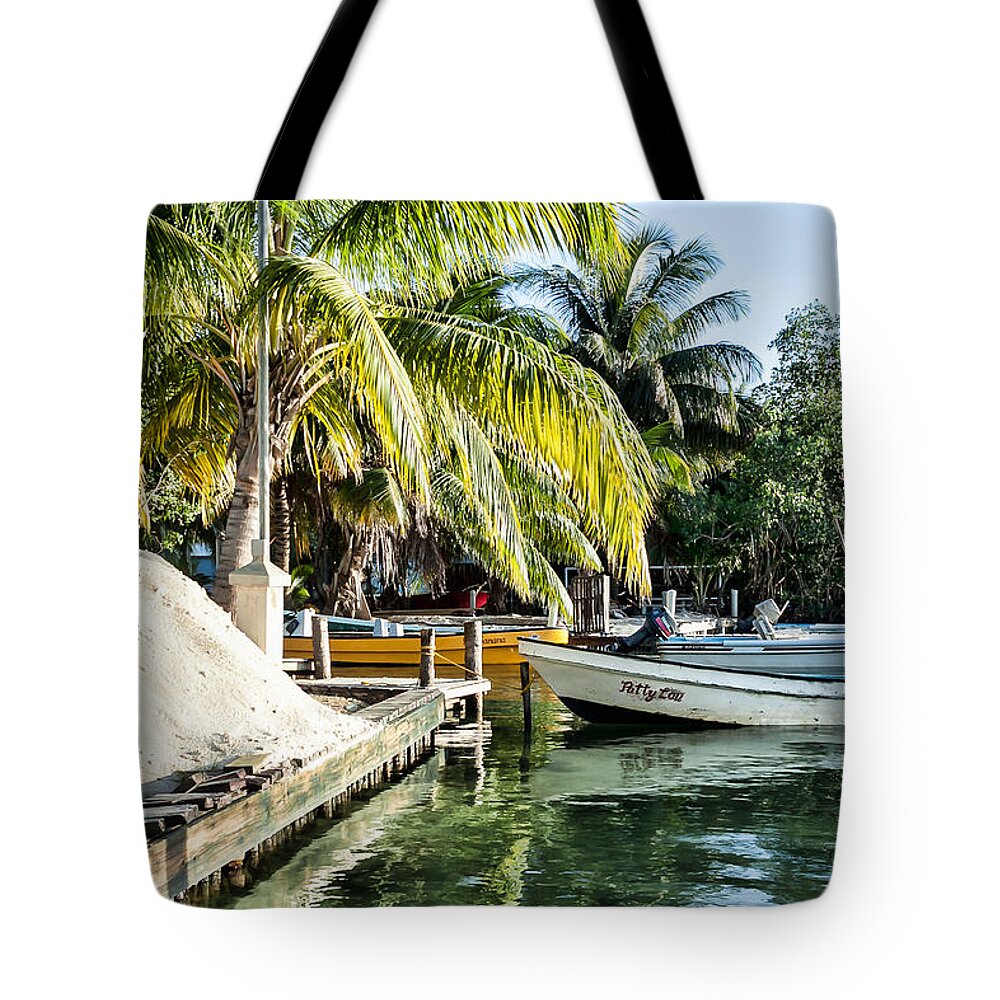 Belize Tote Bag featuring the photograph Patty Lou #2 by Lawrence Burry