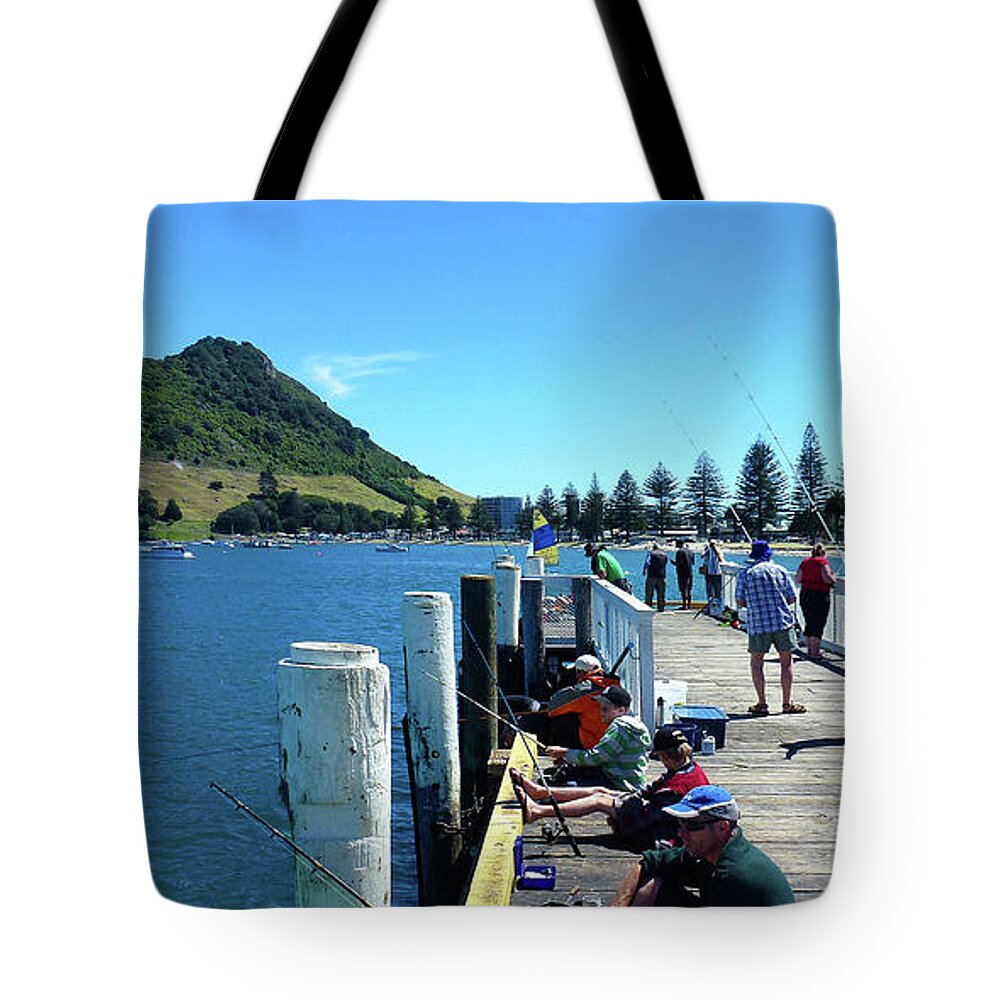 Pilot Bay Tote Bag featuring the photograph Pilot Bay Beach 8 - Mount Maunganui Tauranga New Zealand #1 by Selena Boron