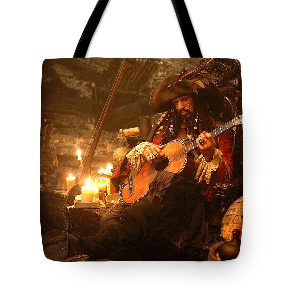 Pirates Of The Caribbean At World's End Tote Bag featuring the digital art Pirates Of The Caribbean At World's End #1 by Maye Loeser