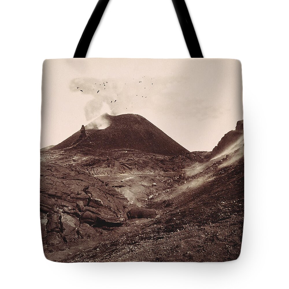 1880 Tote Bag featuring the photograph Pompeii, Mt Vesuvius #1 by Granger