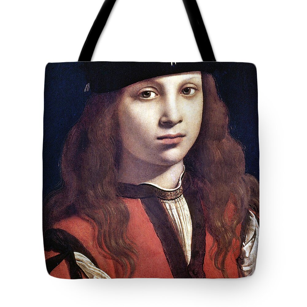 1498 Tote Bag featuring the painting Portrait Of A Youth #1 by Granger