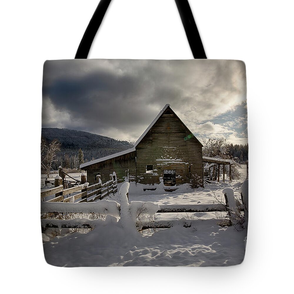 Boundary County Tote Bag featuring the photograph Purcell Barn #1 by Idaho Scenic Images Linda Lantzy