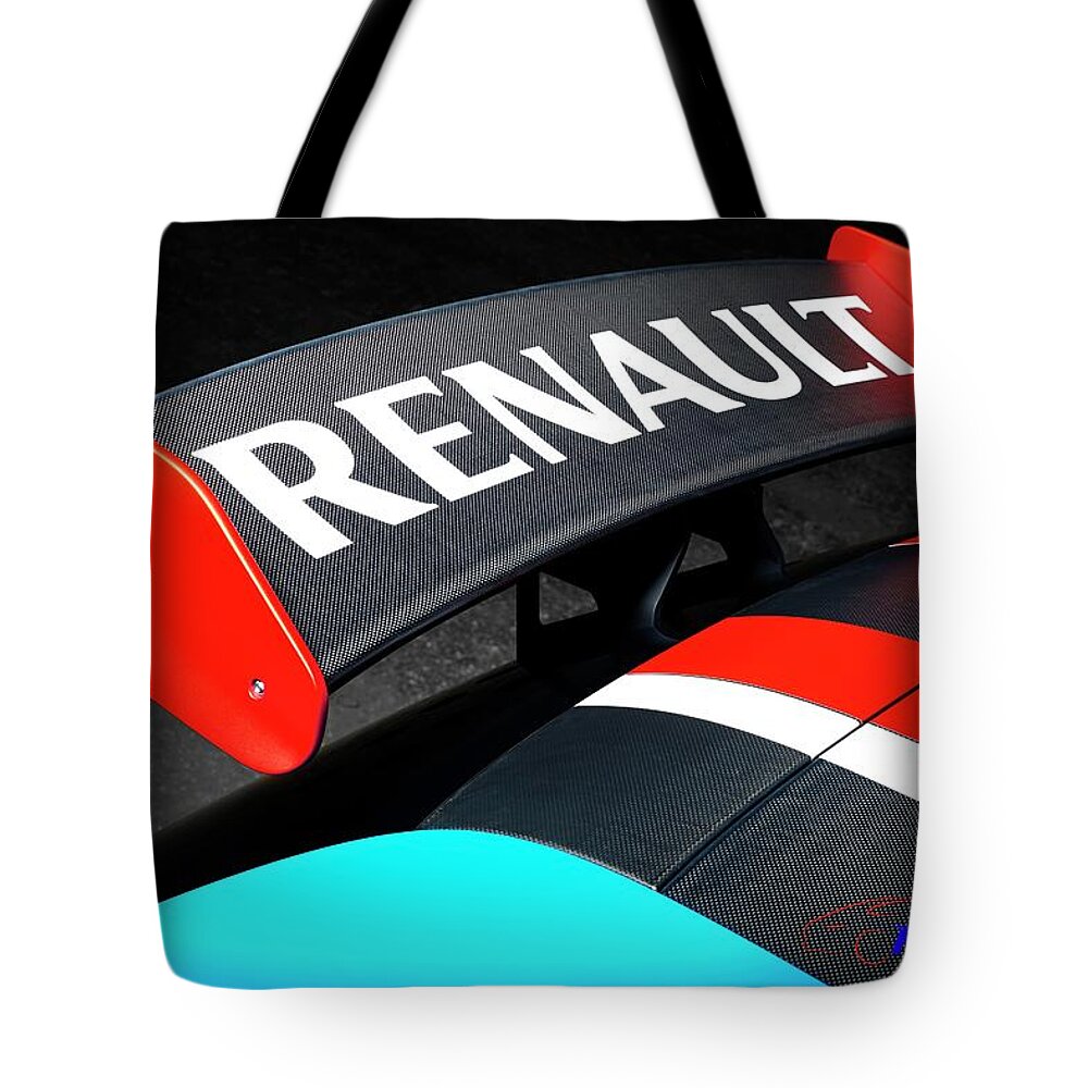 Renault Tote Bag featuring the digital art Renault #1 by Maye Loeser