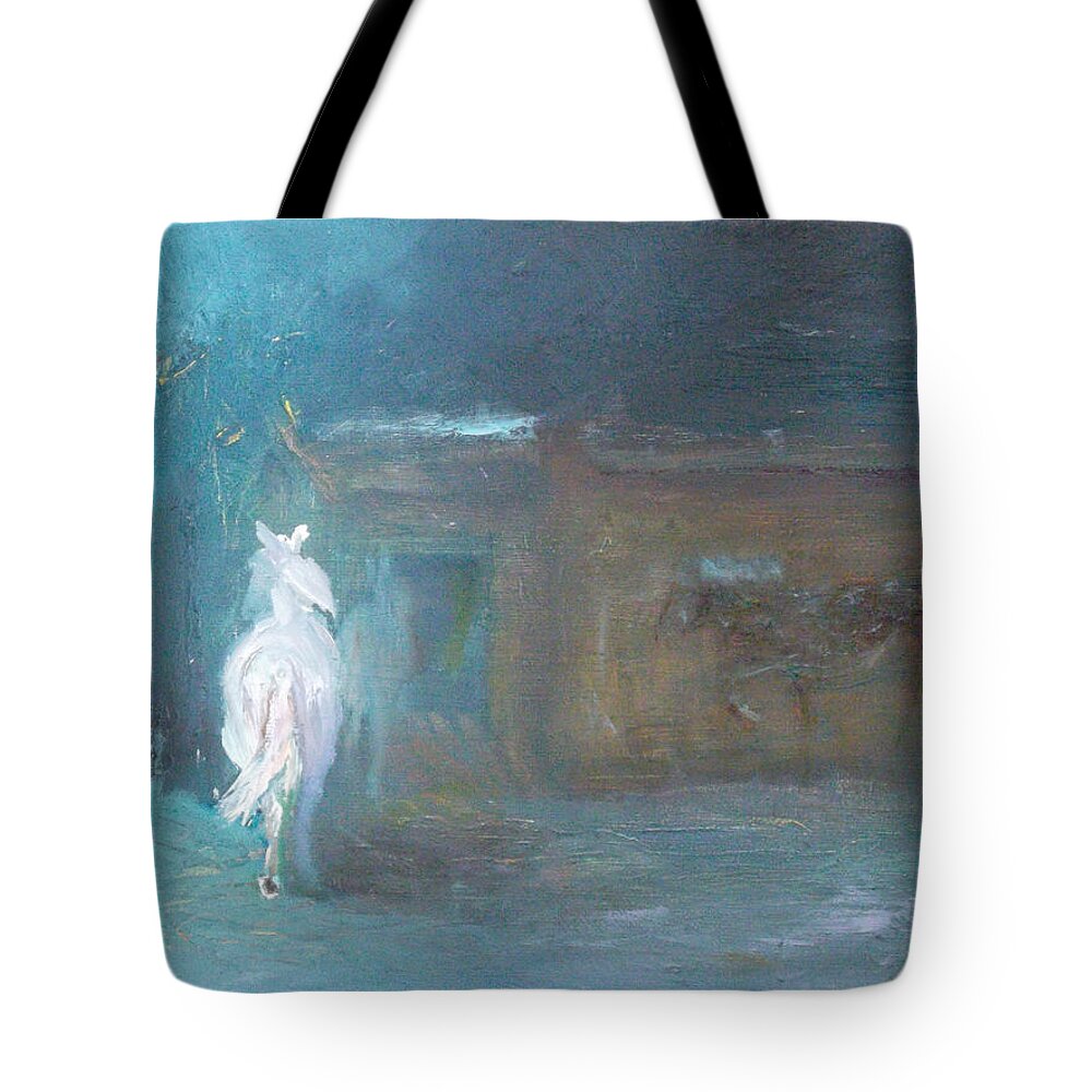 Horses Tote Bag featuring the painting Returning Home by Susan Esbensen
