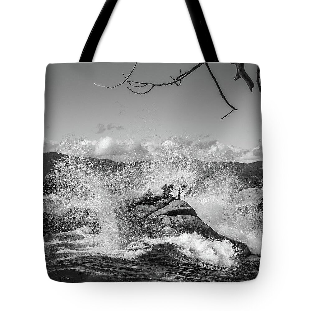 Lake Tote Bag featuring the photograph Riding the Storm #1 by Martin Gollery