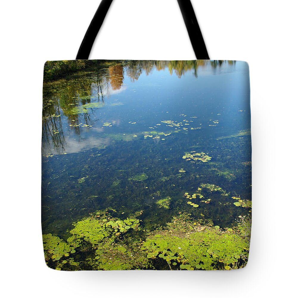 Water Tote Bag featuring the photograph River Water Pollution #1 by Scimat