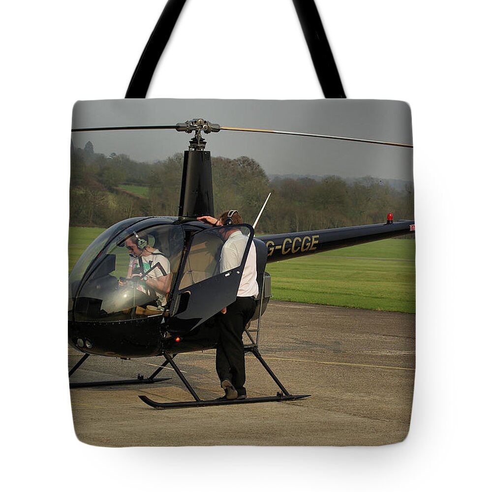 Student Tote Bag featuring the photograph Robinson R22 Beta #1 by Tim Beach
