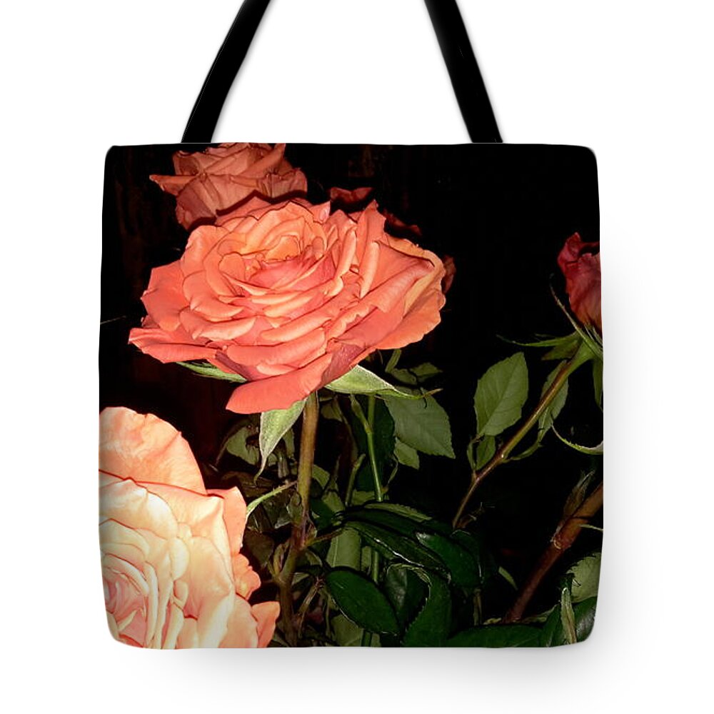 Roses Tote Bag featuring the photograph Roses for holiday #1 by Oksana Semenchenko