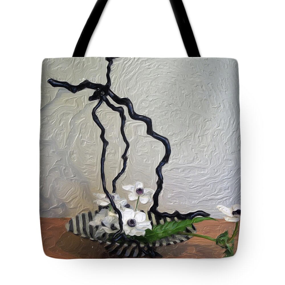 Flowers Tote Bag featuring the digital art SImplicity #1 by Don Wright