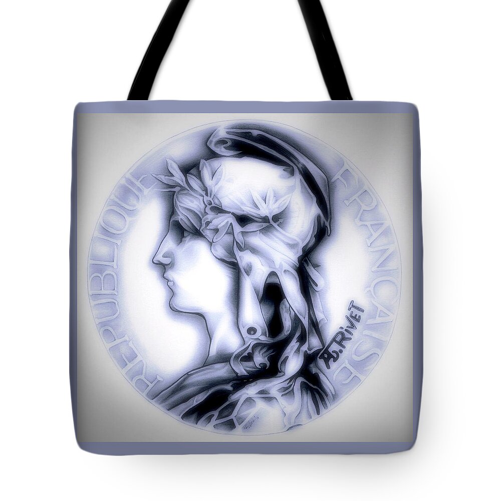 Coin Tote Bag featuring the drawing Snowflake 1896 Indochina #1 by Fred Larucci