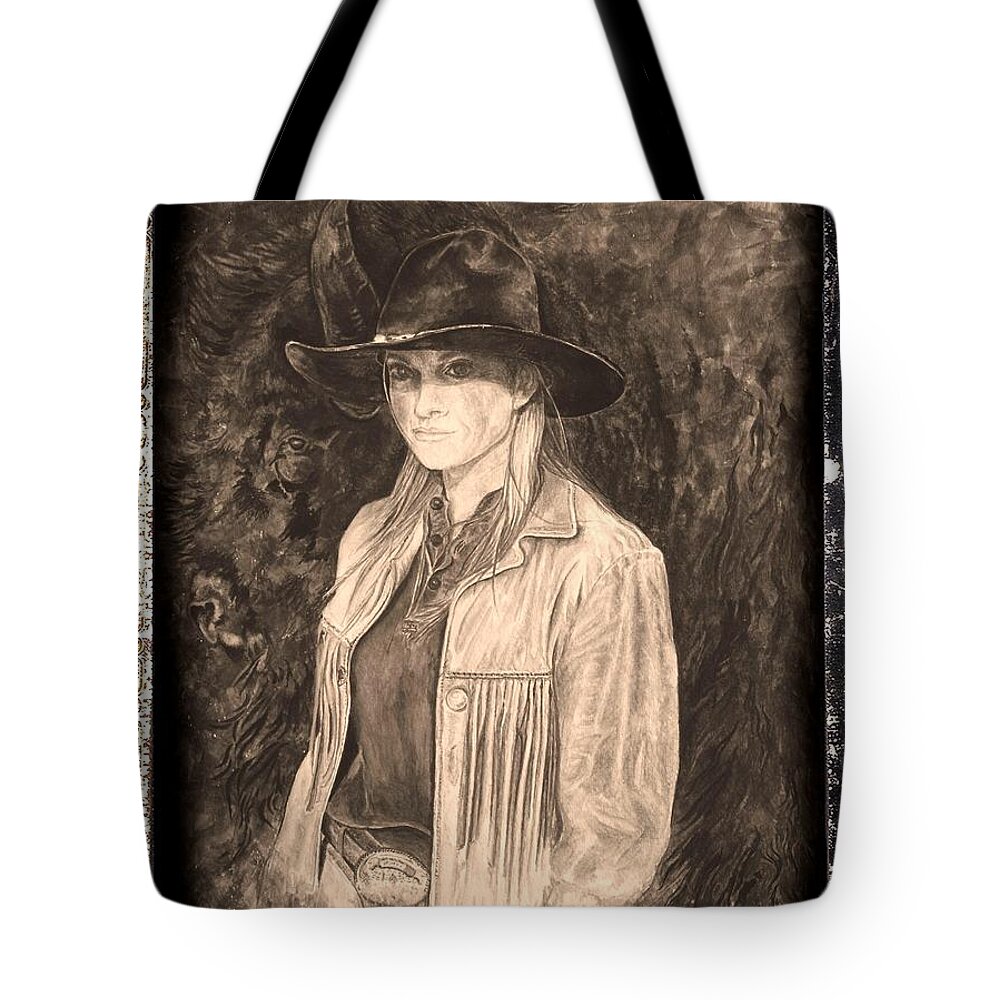 Western Paintings Tote Bag featuring the painting Sometime Ago #1 by Traci Goebel