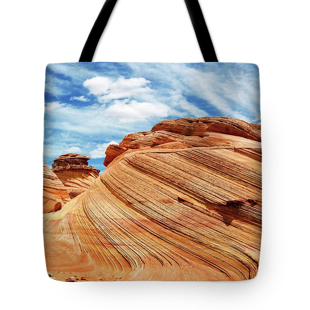 Abstract Tote Bag featuring the photograph South Coyote Buttes #1 by Alex Mironyuk