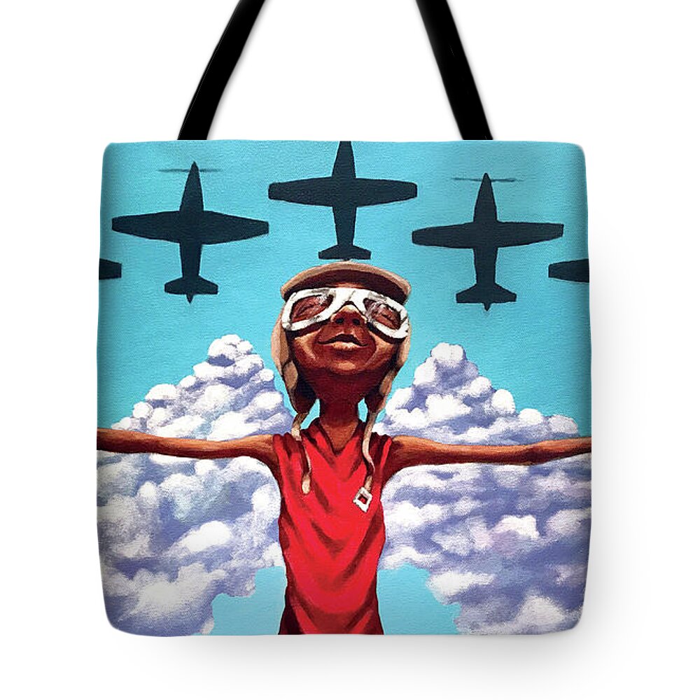 Spread Tote Bag featuring the painting Spread your wings #2 by Jerome White