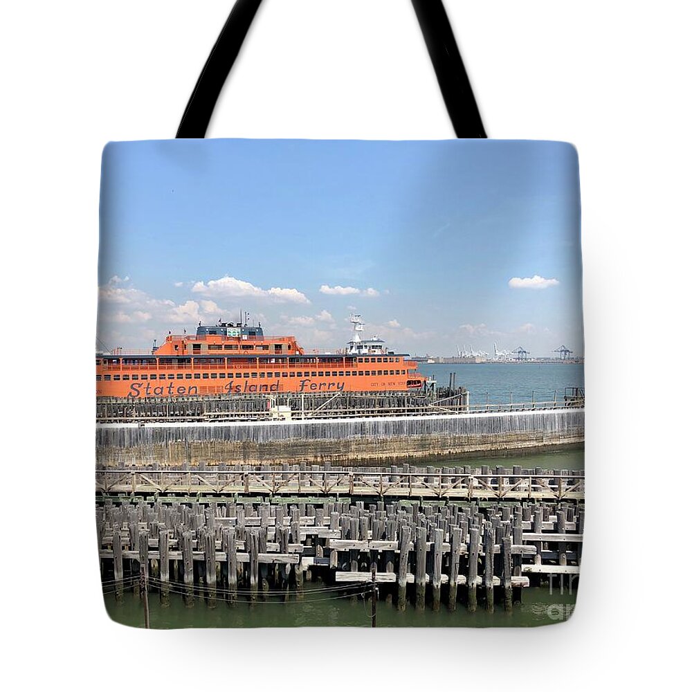 Staten Island Ferry Tote Bag featuring the photograph Staten Island Ferry #1 by Flavia Westerwelle