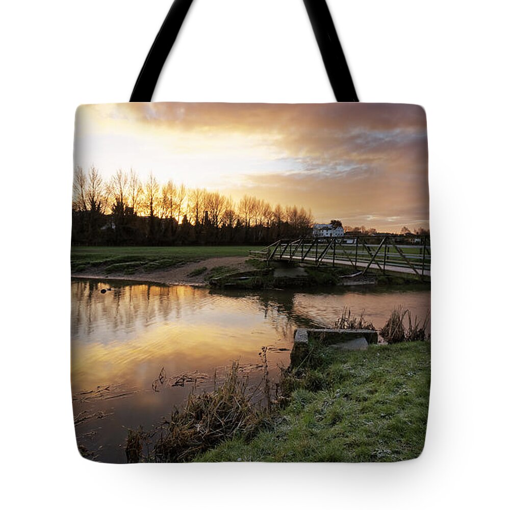 River Tote Bag featuring the photograph Stour River Sunrise by Ian Merton
