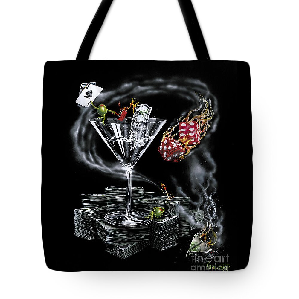 Match Tote Bag featuring the painting Strike It Rich by Michael Godard