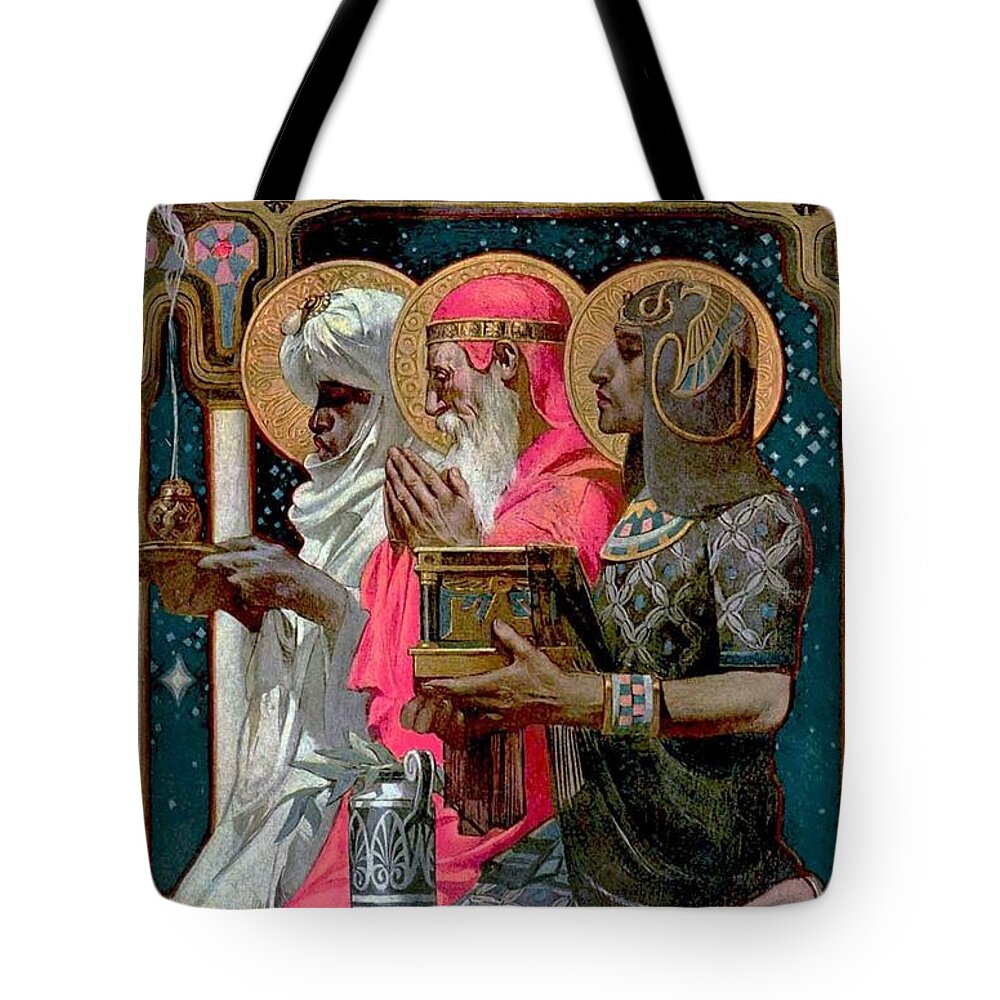 Joseph Christian Leyendecker Tote Bag featuring the painting Success Magazine Christmas by MotionAge Designs
