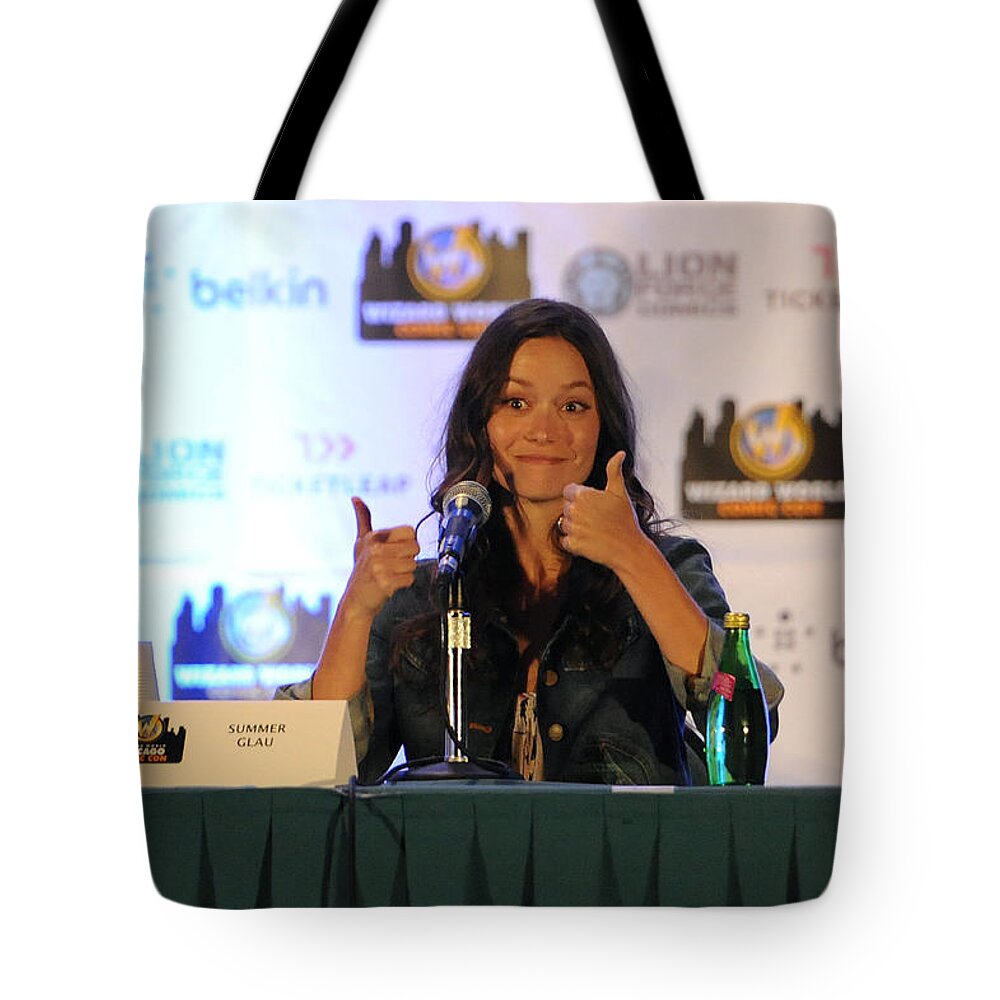 Summer Glau Tote Bag featuring the digital art Summer Glau #1 by Maye Loeser