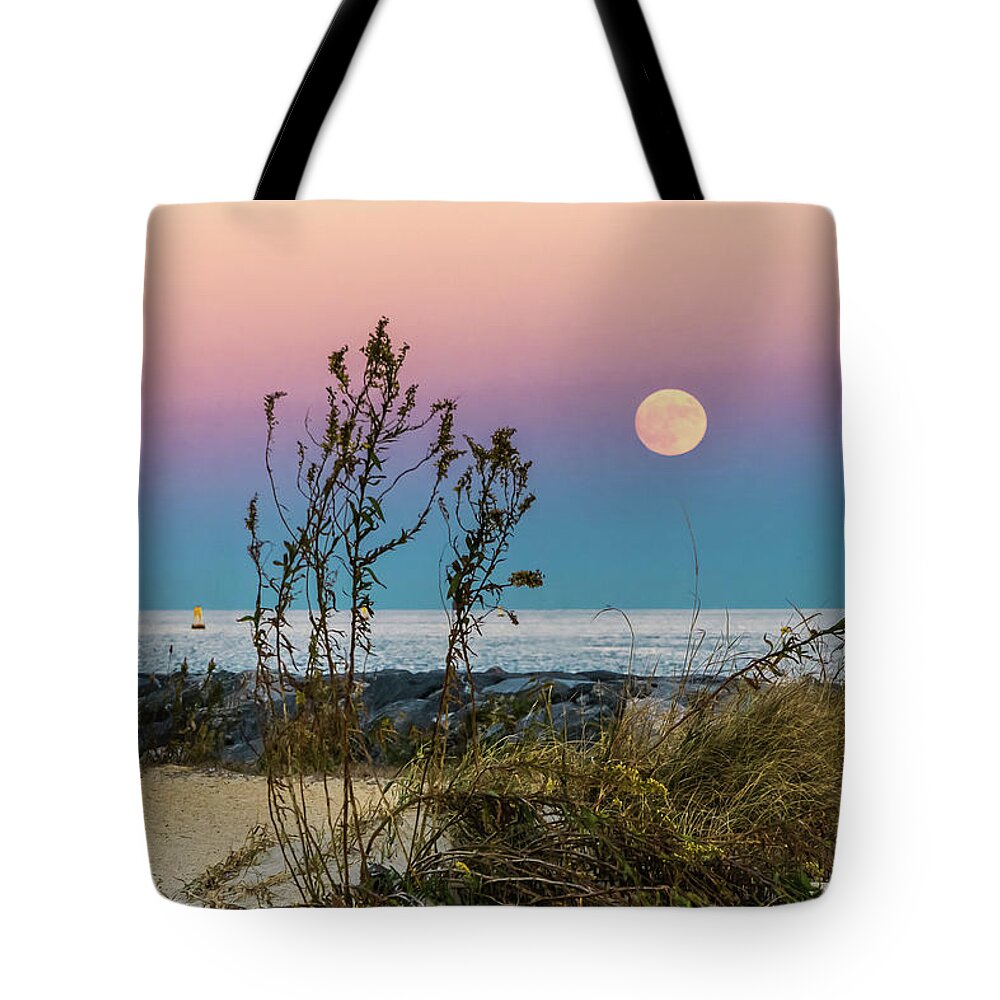 Super Moon Tote Bag featuring the digital art Super Moon 2016 #1 by Jerry Gammon