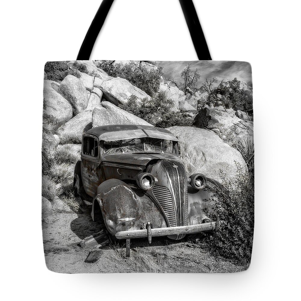 Joshua Tree National Park Tote Bag featuring the photograph Terraplane Hudson #2 by Sandra Selle Rodriguez