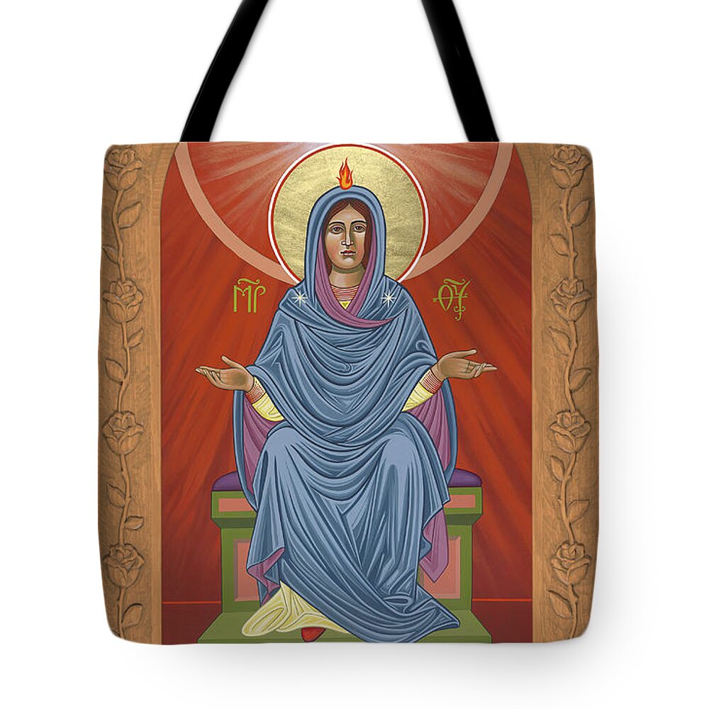 The Blessed Virgin Mary Tote Bag featuring the painting The Blessed Virgin Mary Mother of the Church #2 by William Hart McNichols