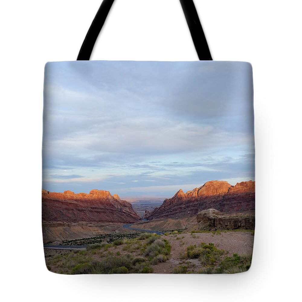  Tote Bag featuring the photograph The Castles Near Green River Utah by Carl Wilkerson