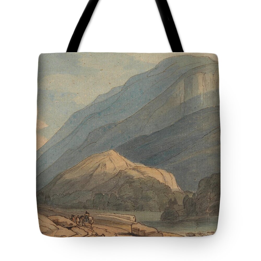 Francis Towne - The Entrance Into Borrowdale Tote Bag featuring the painting The Entrance into Borrowdale by MotionAge Designs