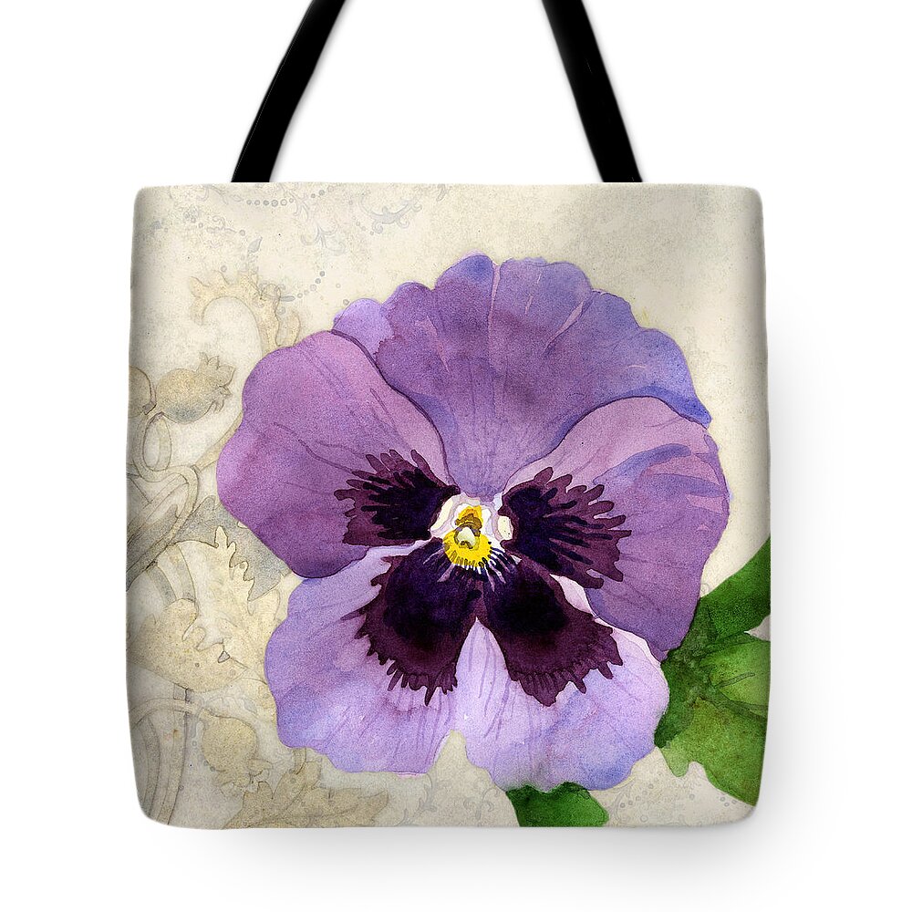 Pansy Tote Bag featuring the painting The Promise of Spring - Pansy by Audrey Jeanne Roberts