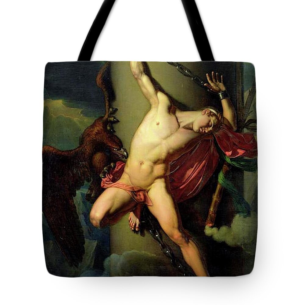 Torture Tote Bag featuring the painting The Torture of Prometheus #1 by Jean Louis Cesar Lair