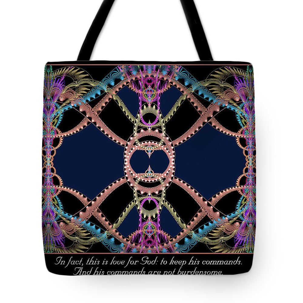 Fractals Tote Bag featuring the digital art This is Love #1 by Missy Gainer