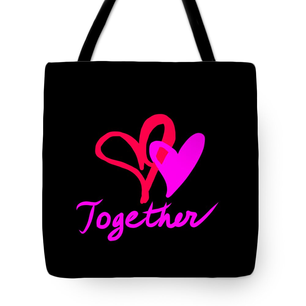 Together Tote Bag featuring the digital art Together #1 by Cristina Stefan