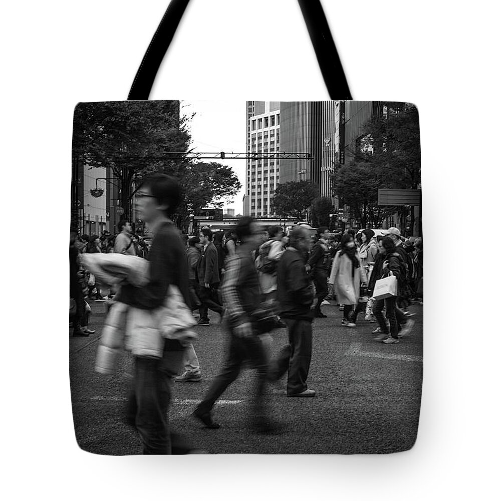 Japan Tote Bag featuring the photograph Tokyo Ginza #1 by Street Fashion News