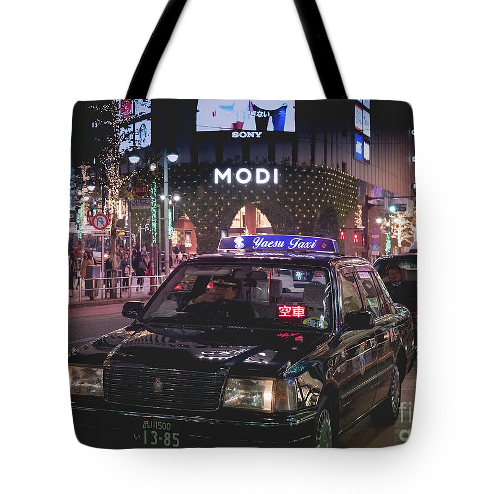 People Tote Bag featuring the photograph Tokyo Taxis, Japan #2 by Perry Rodriguez