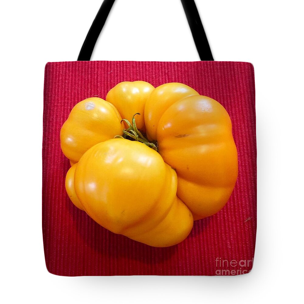 Tomatoe Tote Bag featuring the photograph Tomatoe #1 by Suzanne Lorenz