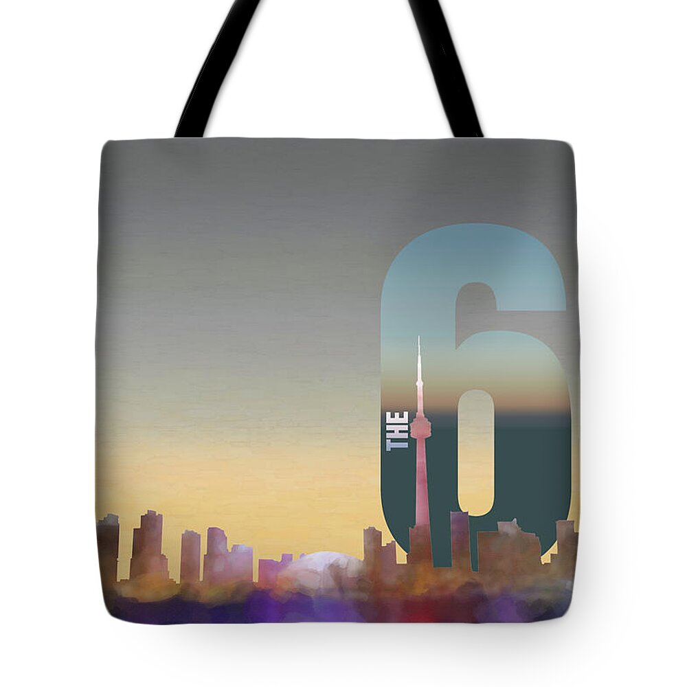  Tote Bag featuring the photograph Toronto Skyline - The Six by Serge Averbukh