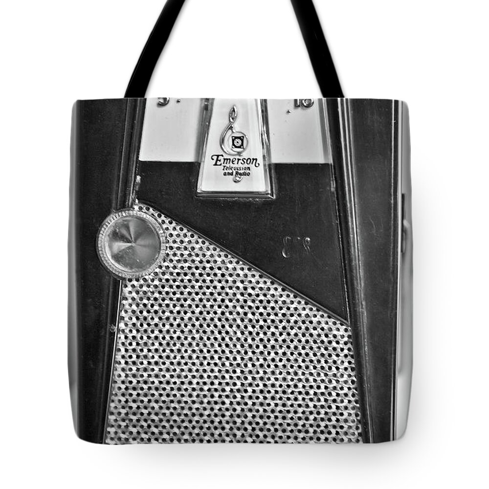 Transistor Tote Bag featuring the photograph Transistor Radio Blown Up by Matthew Bamberg