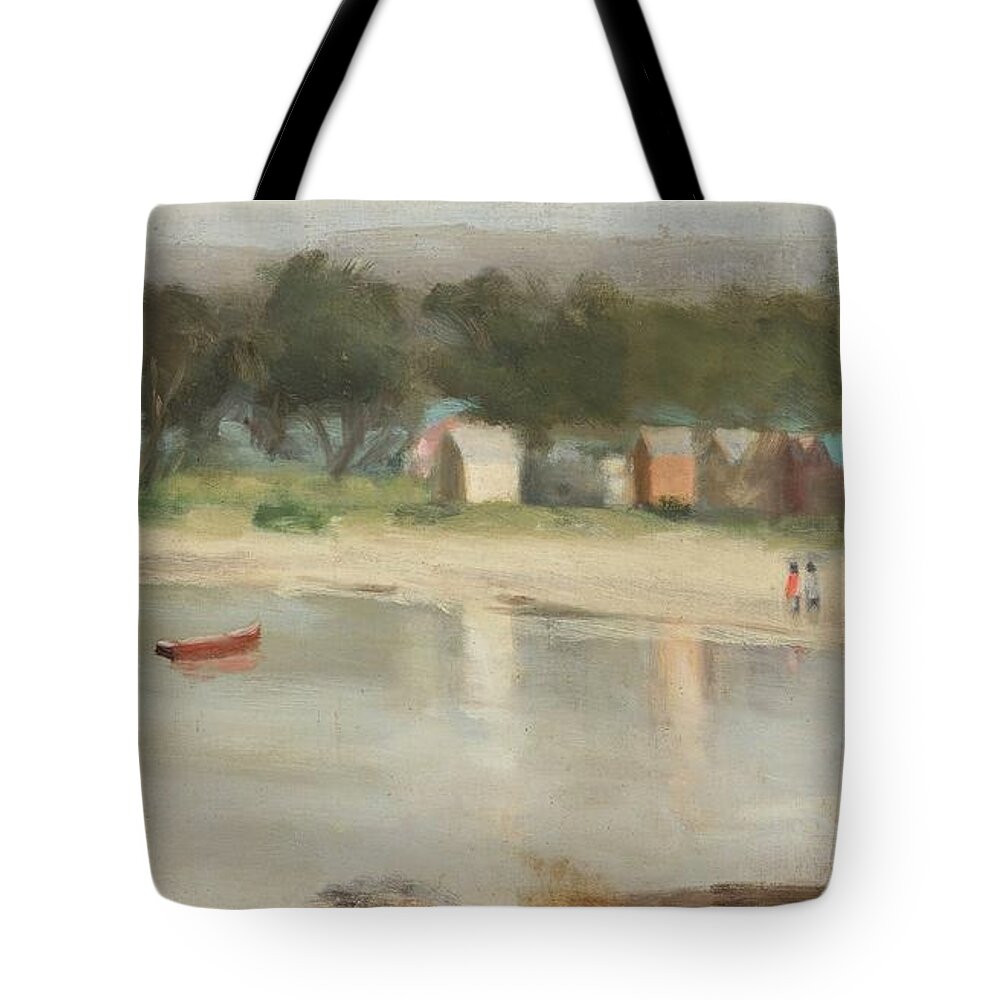 Clarice Beckett - Ti-tree At Evening (beaumaris) Tote Bag featuring the painting Tree At Evening by MotionAge Designs
