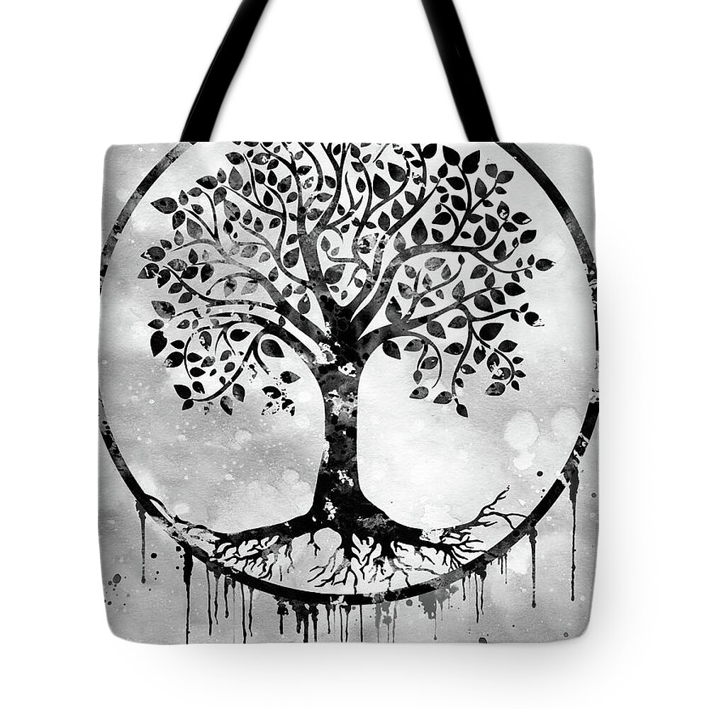 Tree of Life-black Tote Bag
