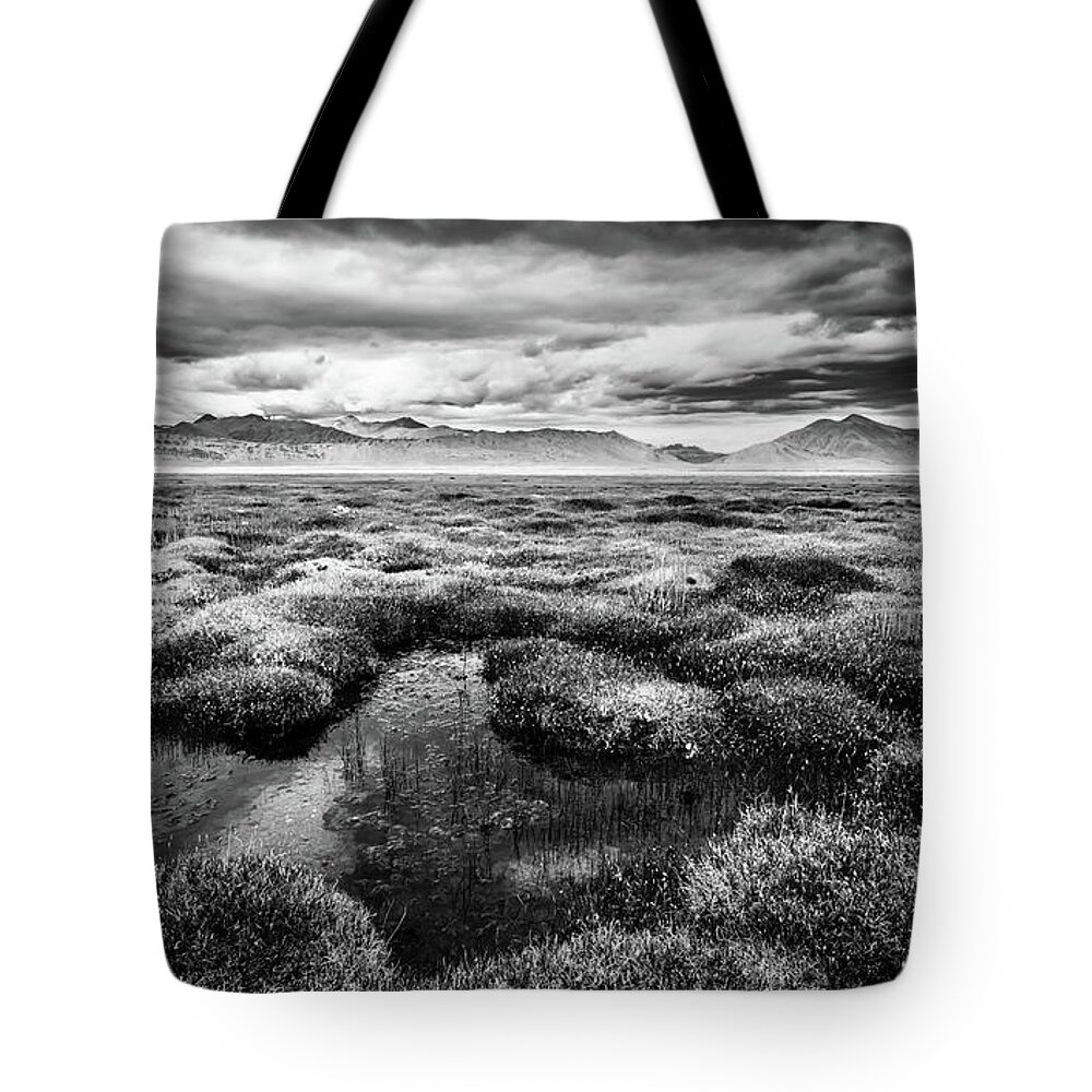 Asia Tote Bag featuring the photograph Tso Kar #1 by Alexey Stiop