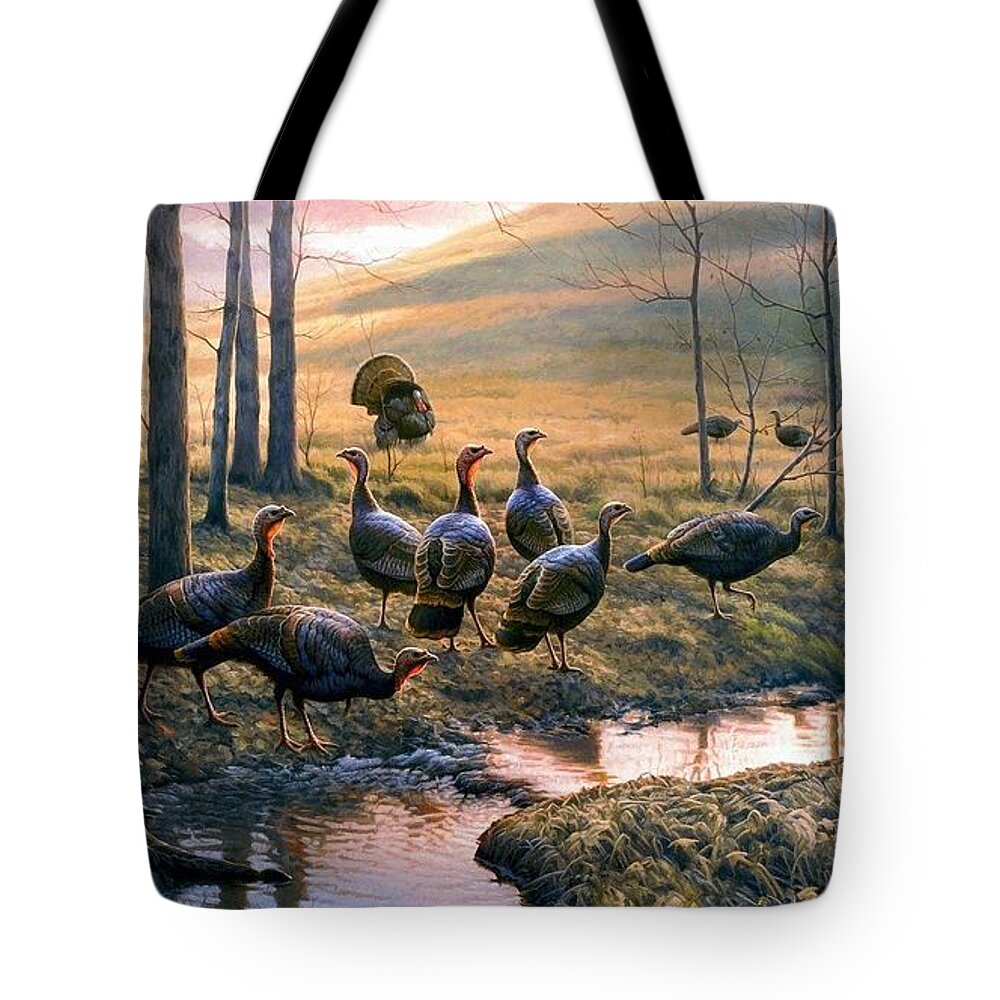 Turkey Tote Bag featuring the digital art Turkey #1 by Super Lovely